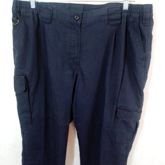 Twinhill Unisex Cargo Pants 20W/M Navy 6 Pockets - Picture 2 of 10